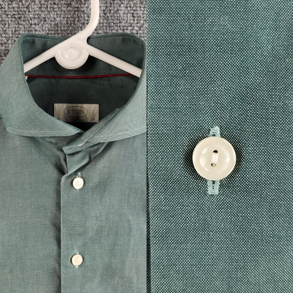 Eton Teal Casual Button Down Shirt